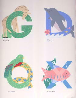 animal alphabet g,d,q,x