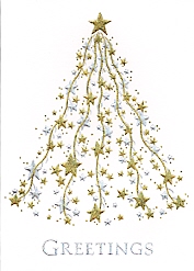 gold and silver star tree