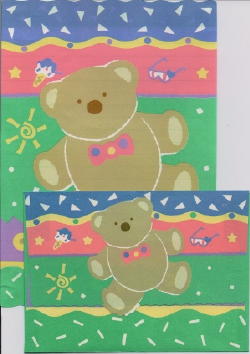 bear and patterned background