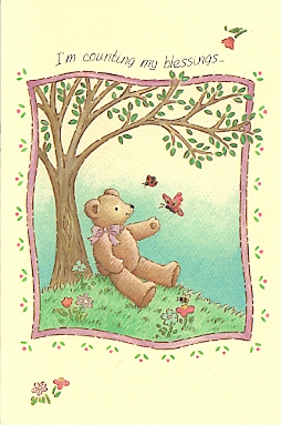 bear, tree, and butterflies