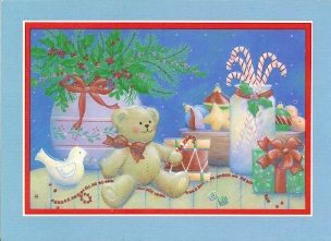bear, presents, beads, and candy