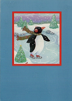 penguin ice skating